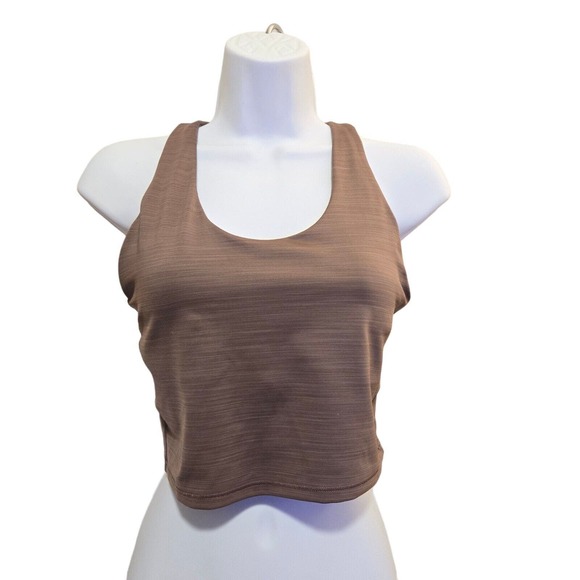 Athleta A-C Ultimate Space Dye SuperSonic Crop Running Yoga Tank Top Muave Sz Sm - Picture 2 of 4